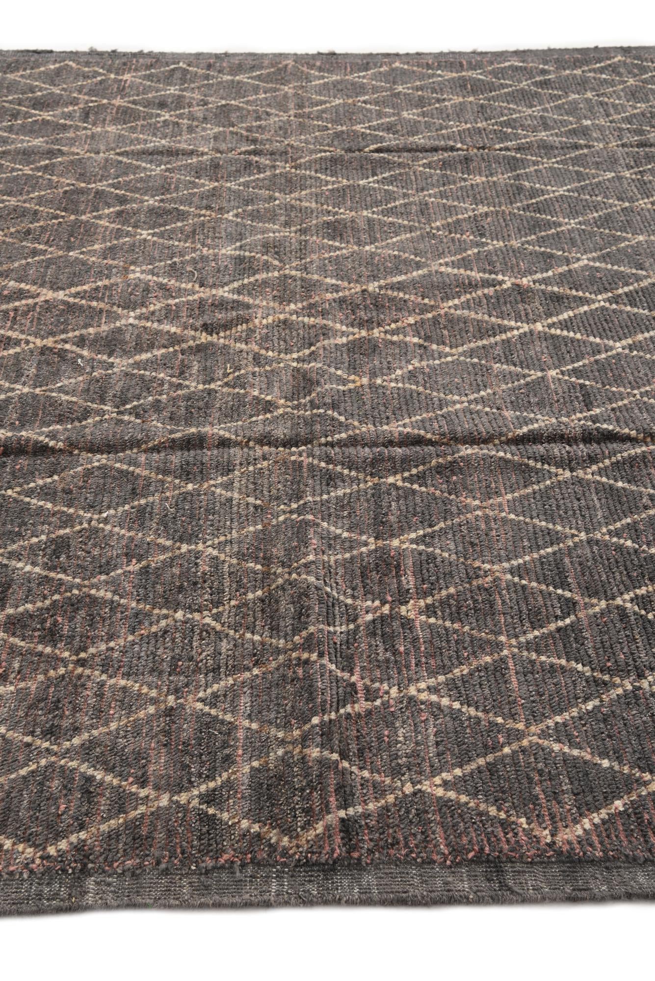 8' 6 x 10' 3 Hand Knotted Moroccan Wool Rug