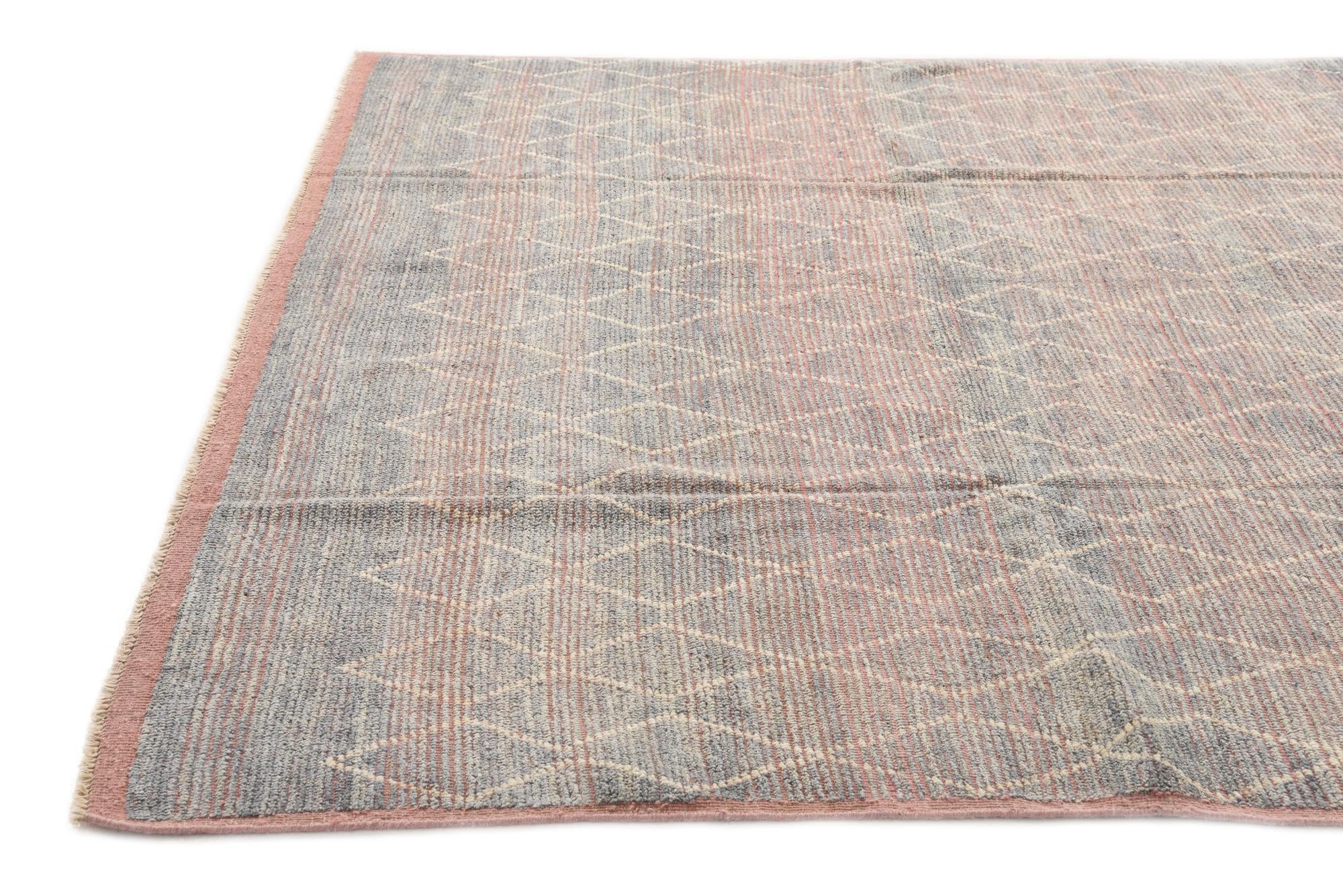 8' 2 x 10' 4 Hand Knotted Moroccan Wool Rug