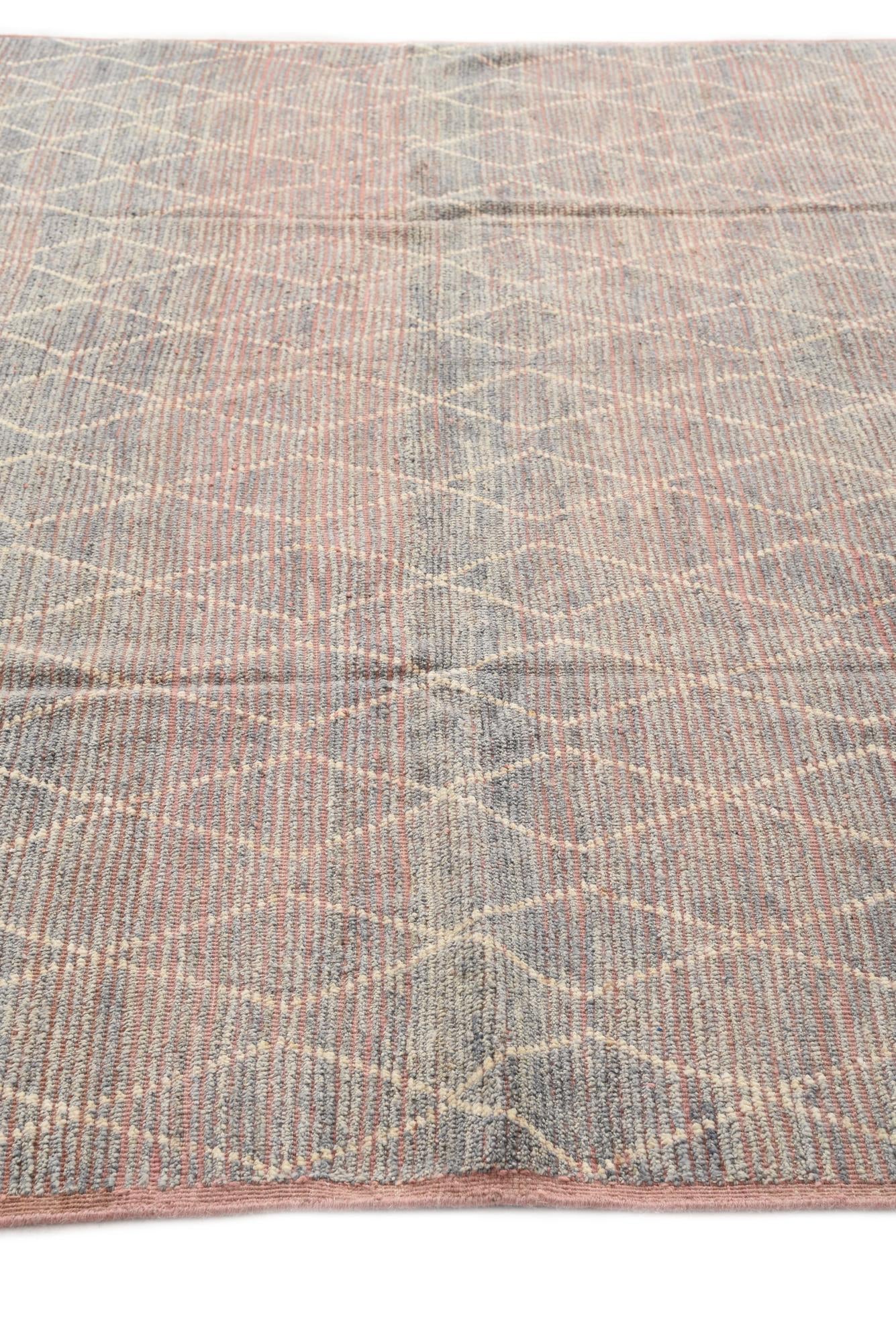 8' 2 x 10' 4 Hand Knotted Moroccan Wool Rug