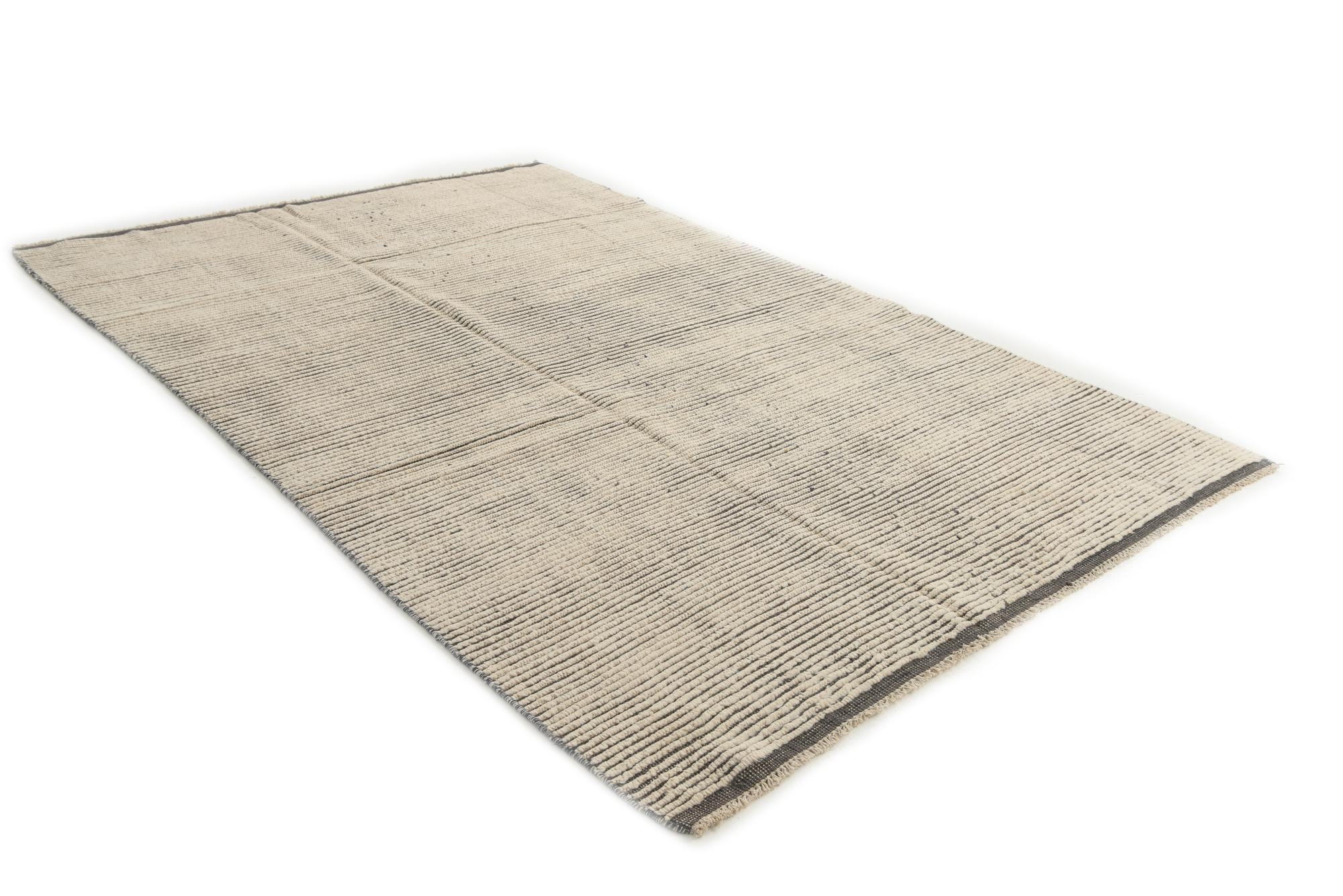 6' 3 x 9' 3 Hand Knotted Moroccan Wool Rug