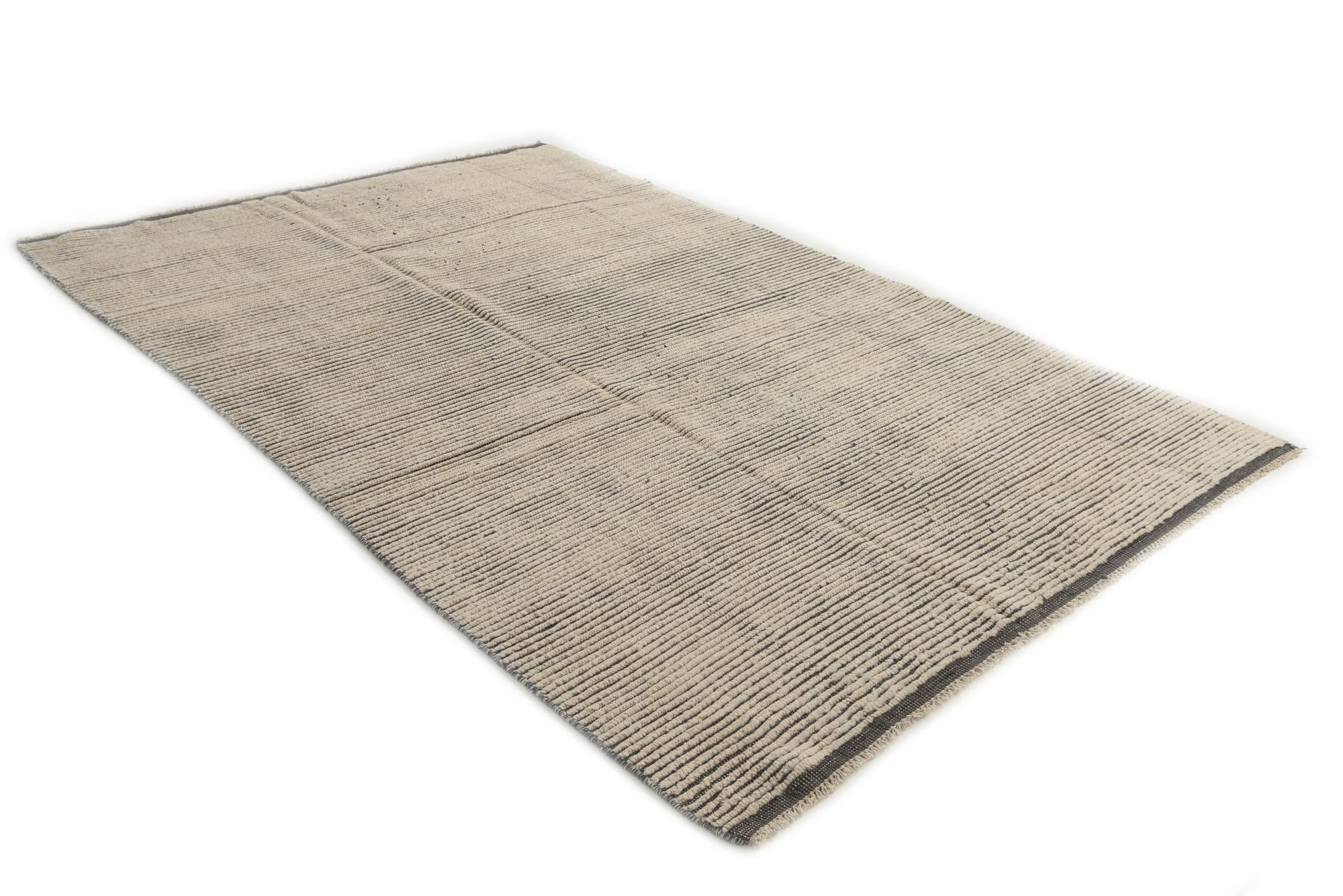 6' 3 x 9' 3 Hand Knotted Moroccan Wool Rug