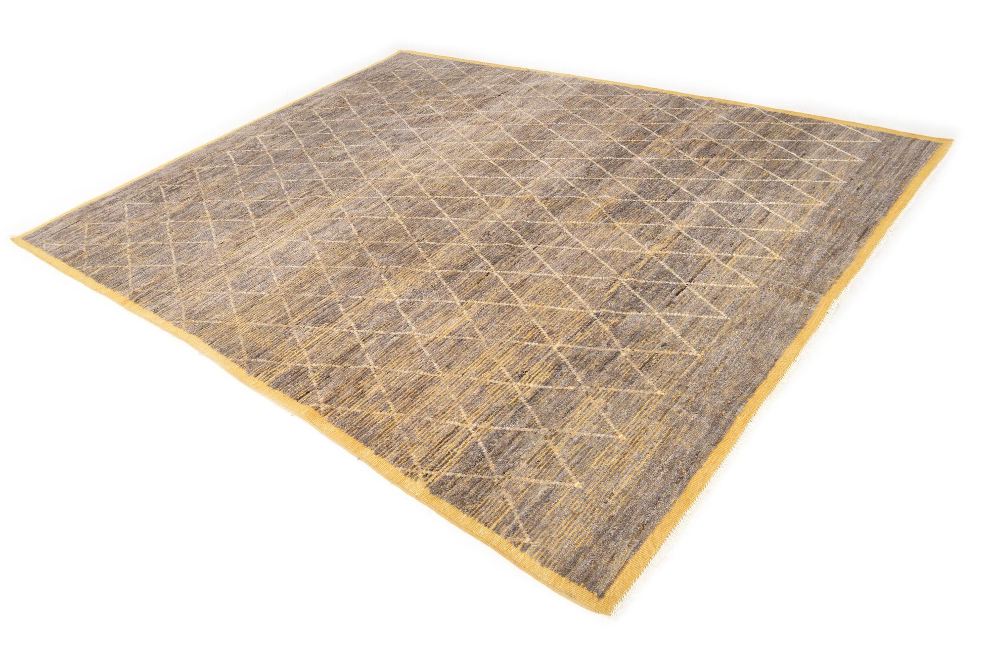 8' 4 x 10' 7 Hand Knotted Moroccan Wool Rug
