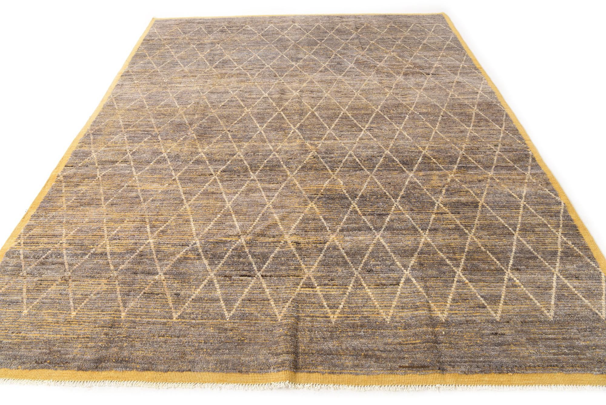 8' 4 x 10' 7 Hand Knotted Moroccan Wool Rug
