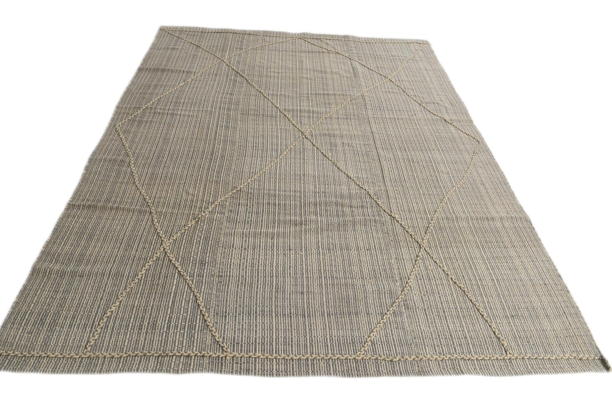 9' 1 x 12' 4 Hand Knotted Moroccan Wool Rug