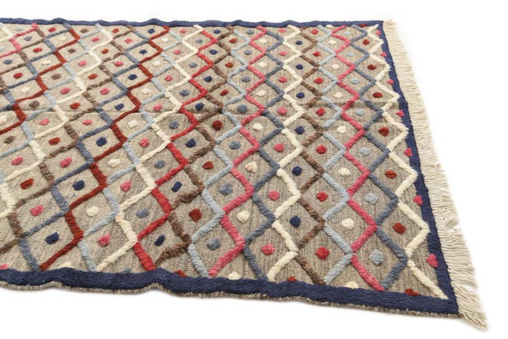 Detail image of 5' 8 x 7' 10 Hand Knotted Moroccan Wool Rug