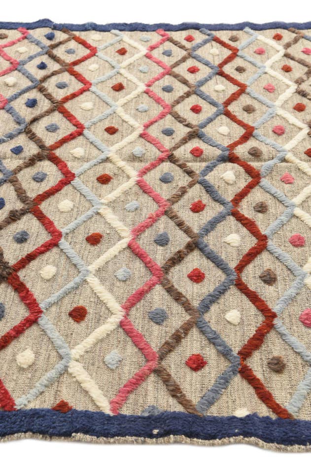 Detail image of 5' 8 x 7' 10 Hand Knotted Moroccan Wool Rug