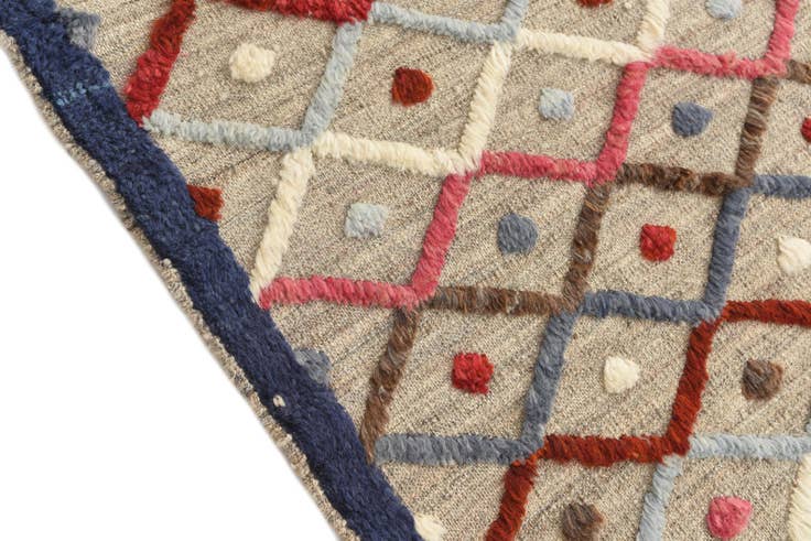 Detail image of 5' 8 x 7' 10 Hand Knotted Moroccan Wool Rug
