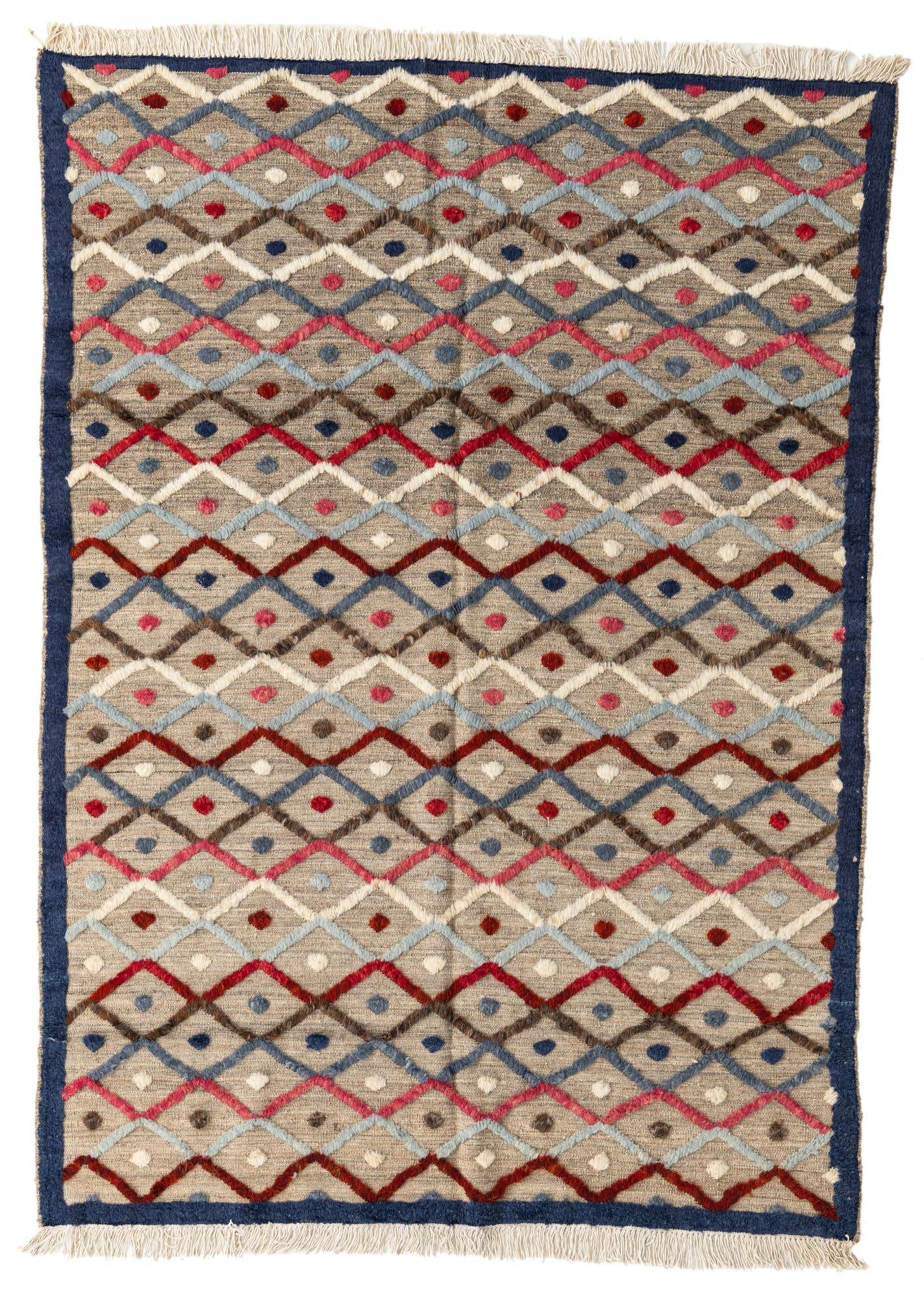 5' 8 x 7' 10 Hand Knotted Moroccan Wool Rug