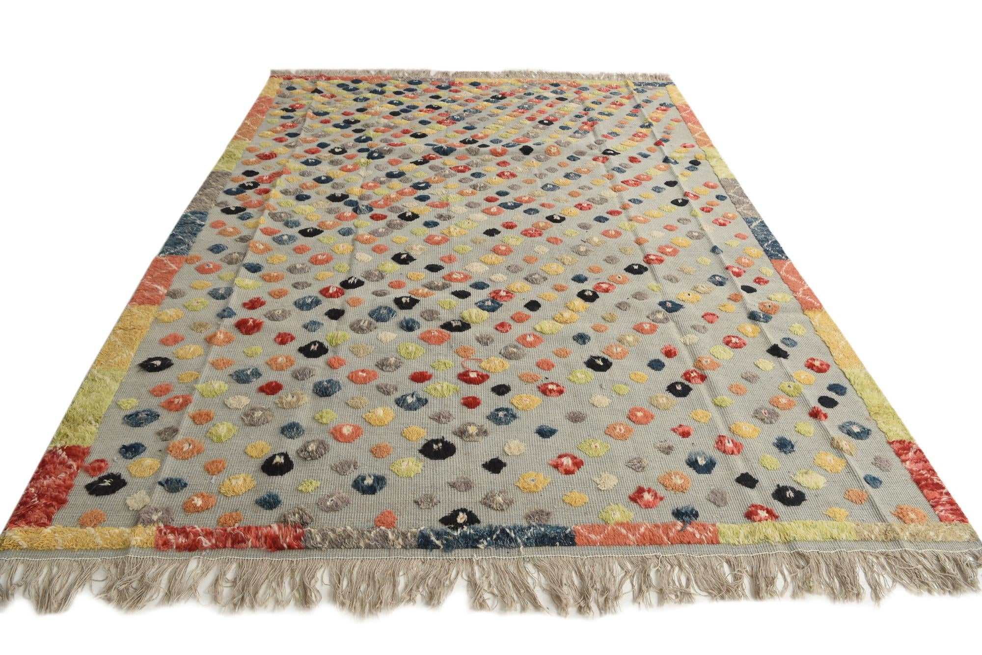 8' x 10' 6 Hand Knotted Moroccan Wool Rug