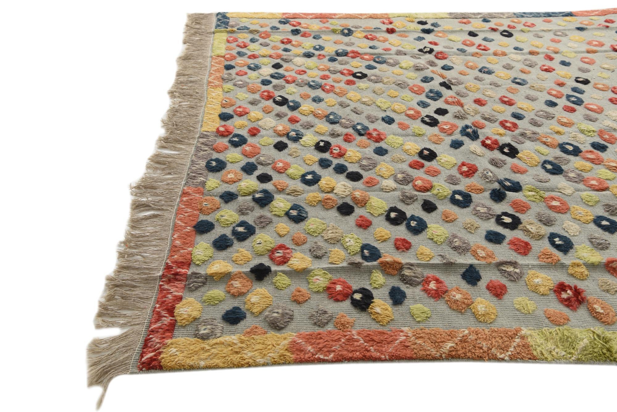 8' x 10' 6 Hand Knotted Moroccan Wool Rug