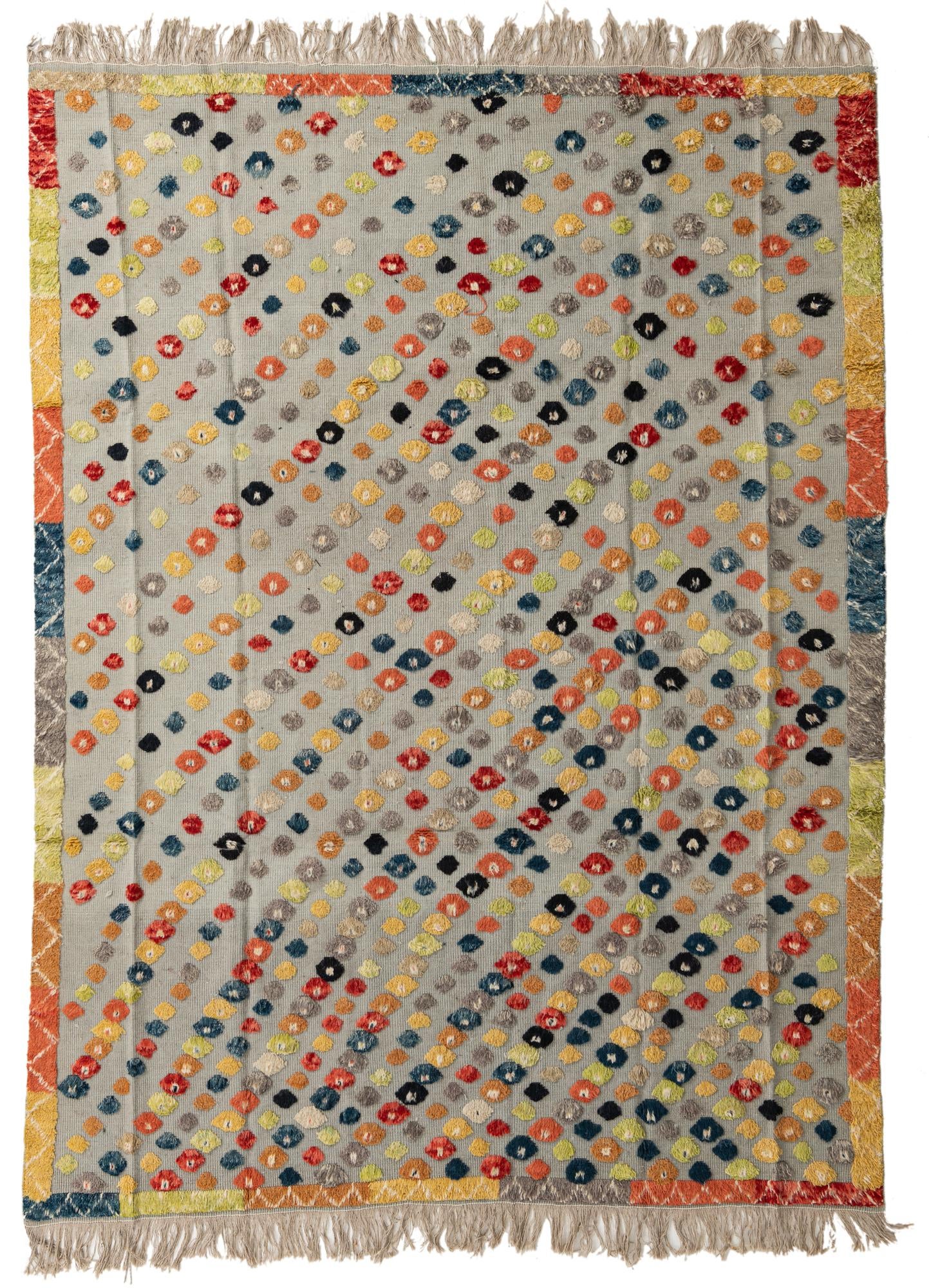 8' x 10' 6 Hand Knotted Moroccan Wool Rug