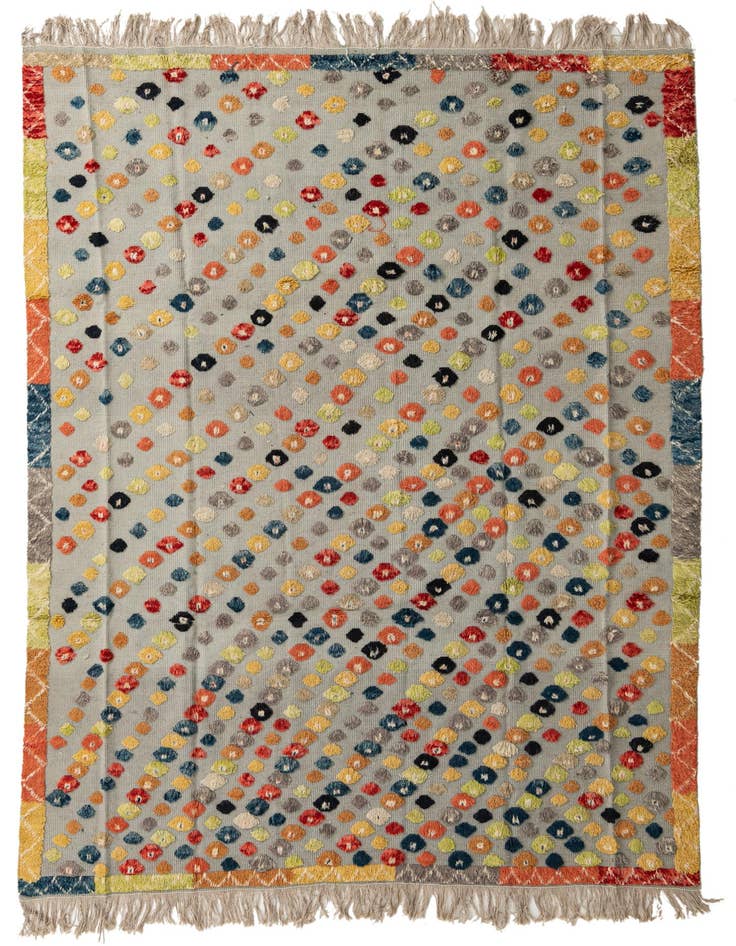 Detail image of 8' x 10' 6 Hand Knotted Moroccan Wool Rug