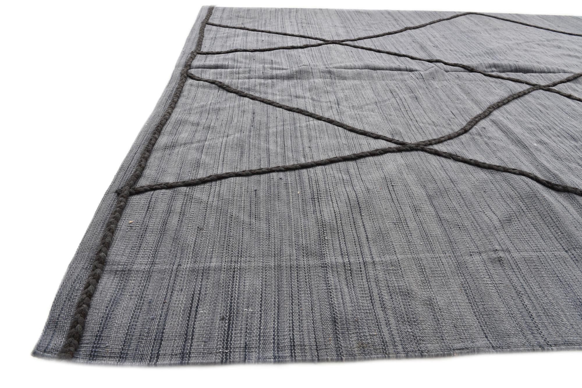 6' 11 x 9' 6 Hand Knotted Moroccan Wool Rug