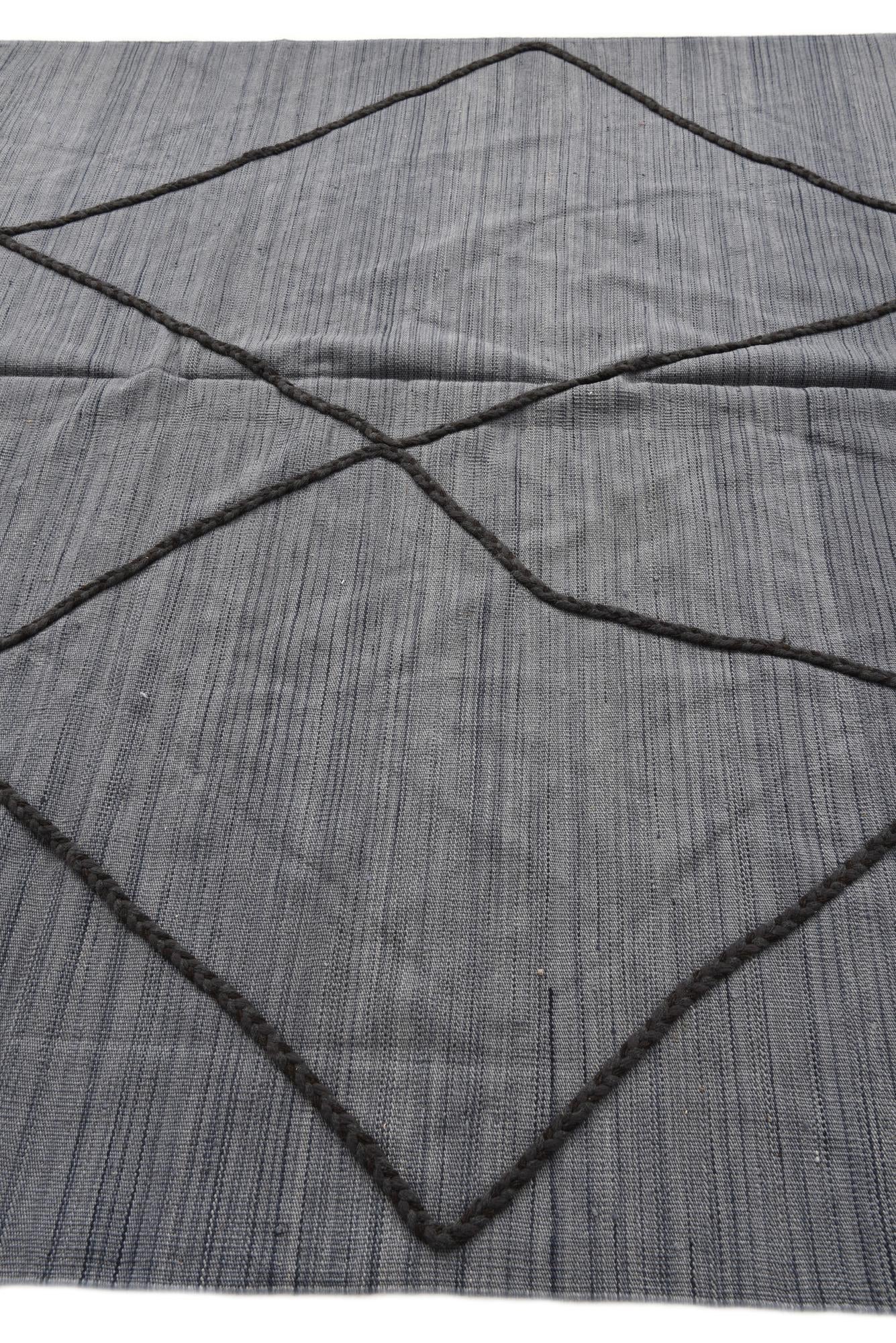 6' 11 x 9' 6 Hand Knotted Moroccan Wool Rug