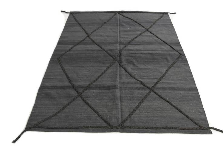 Detail image of 4' 9 x 6' 6 Hand Knotted Moroccan Wool Rug
