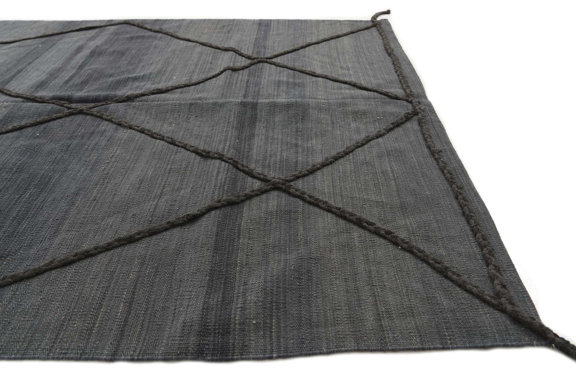 4' 9 x 6' 6 Hand Knotted Moroccan Wool Rug