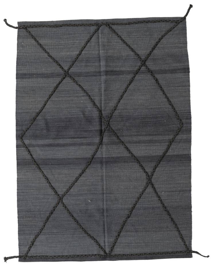 Detail image of 4' 9 x 6' 6 Hand Knotted Moroccan Wool Rug