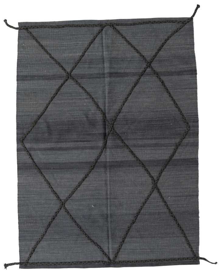 4' 9 x 6' 6 Hand Knotted Moroccan Wool Rug