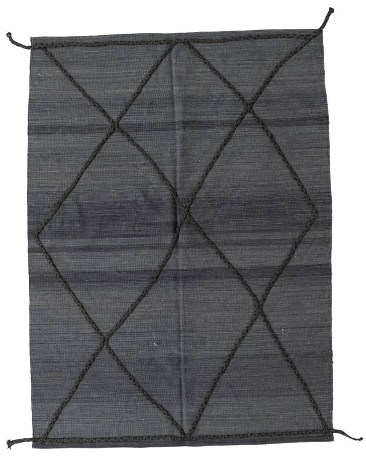 Detail image of 4' 9 x 6' 6 Hand Knotted Moroccan Wool Rug