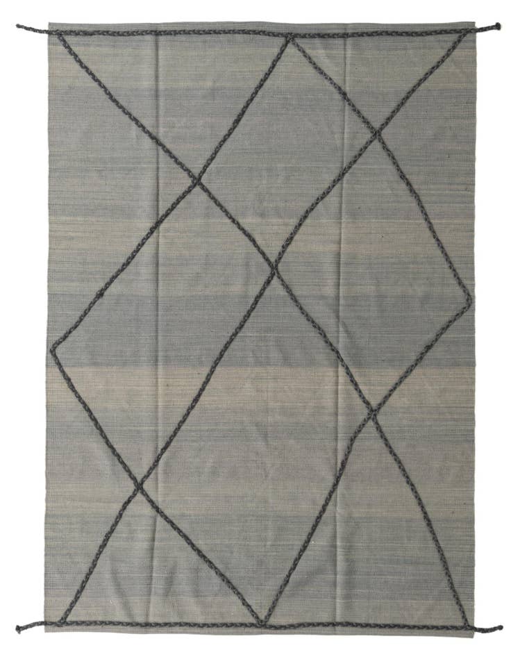 Detail image of 6' 7 x 9' 4 Hand Knotted Moroccan Wool Rug