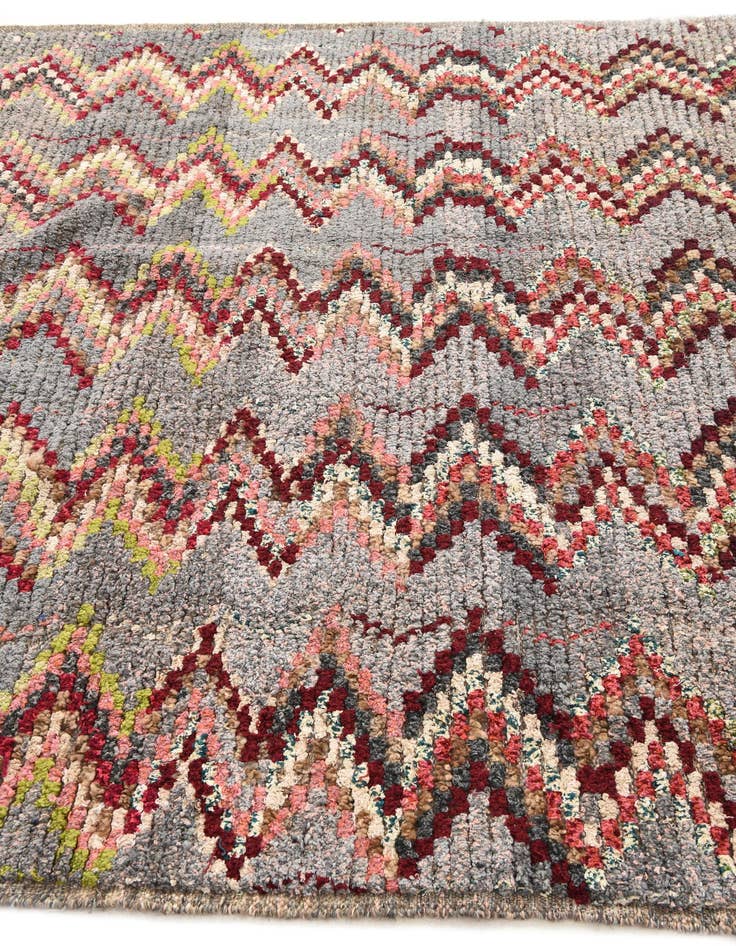 Detail image of 6' 3 x 9' 8  Hand Knotted Moroccan Wool Rug