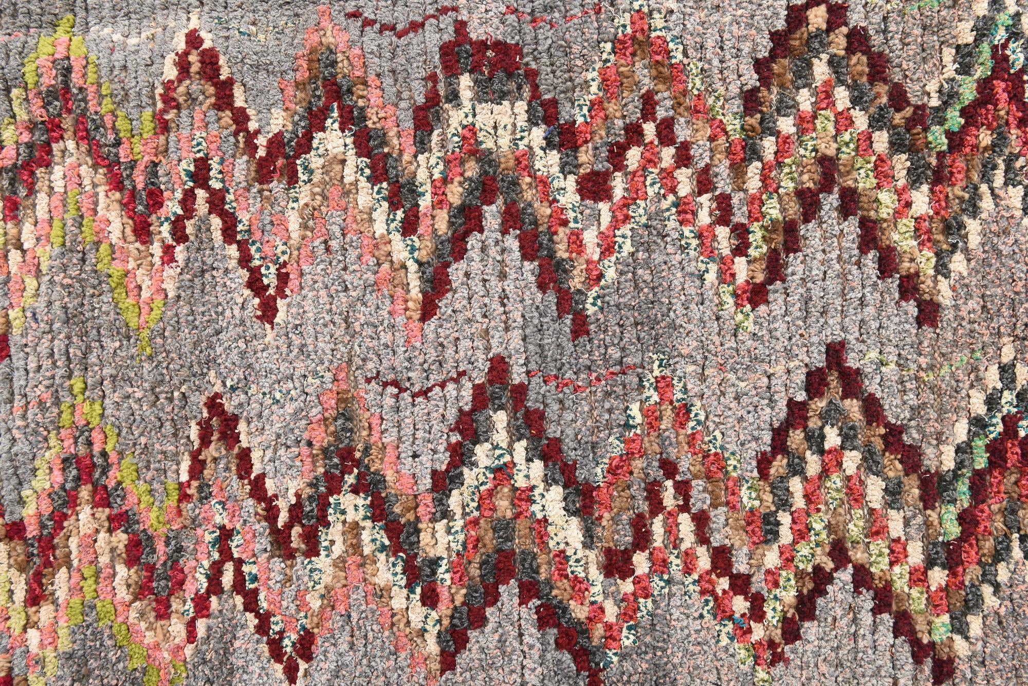 6' 3 x 9' 8 Hand Knotted Moroccan Wool Rug