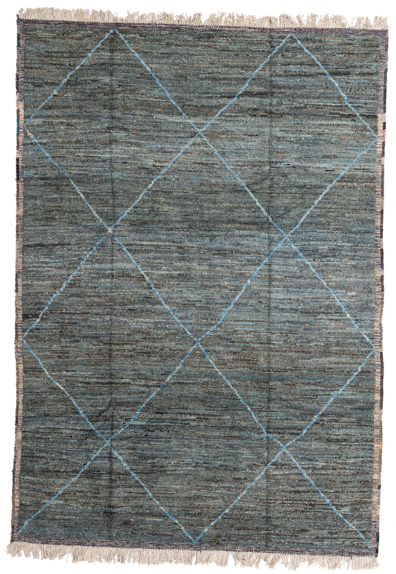 8' 9 x 12' 5 Hand Knotted Moroccan Wool Rug