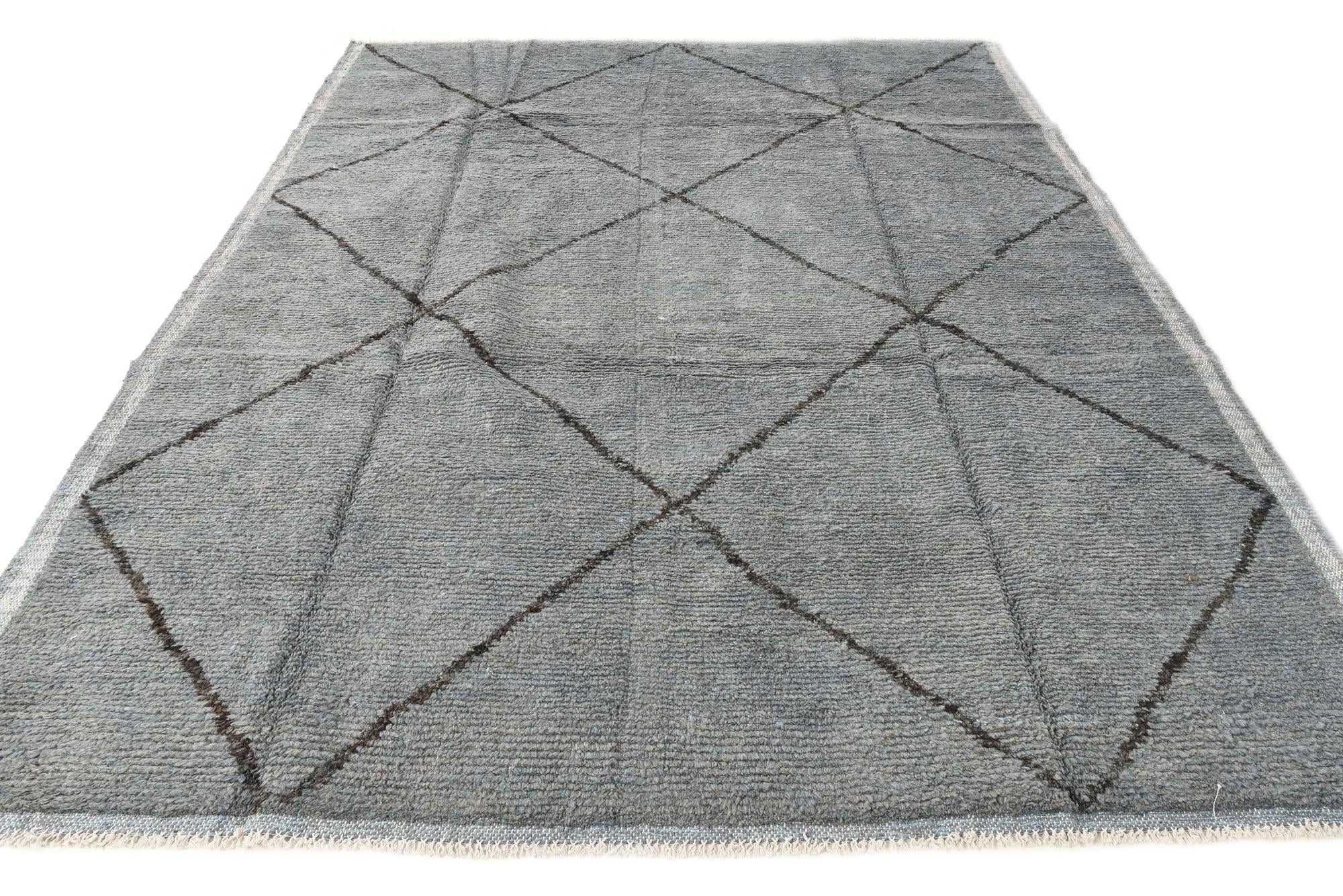 7' 10 x 10' 1 Hand Knotted Moroccan Wool Rug
