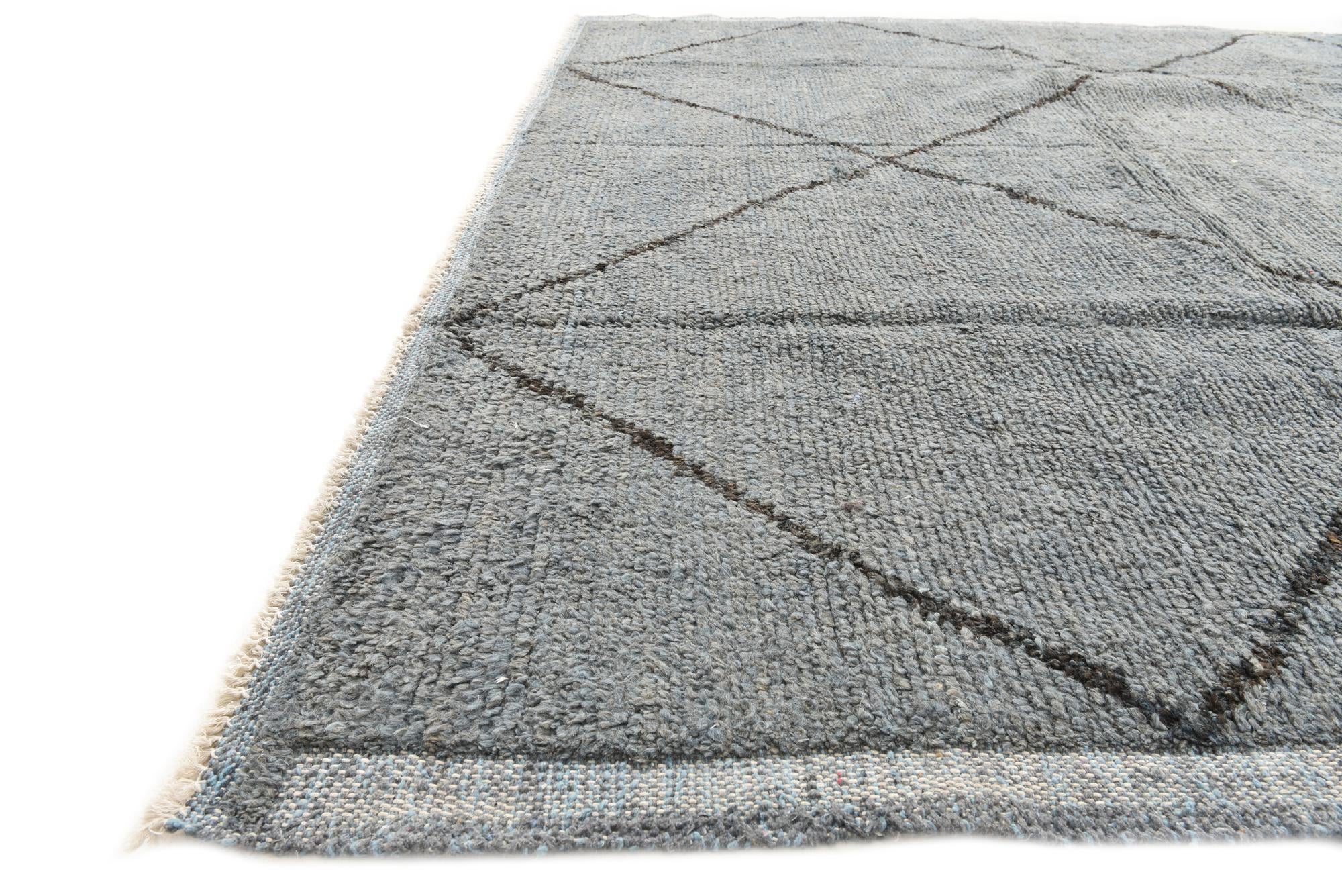 7' 10 x 10' 1 Hand Knotted Moroccan Wool Rug