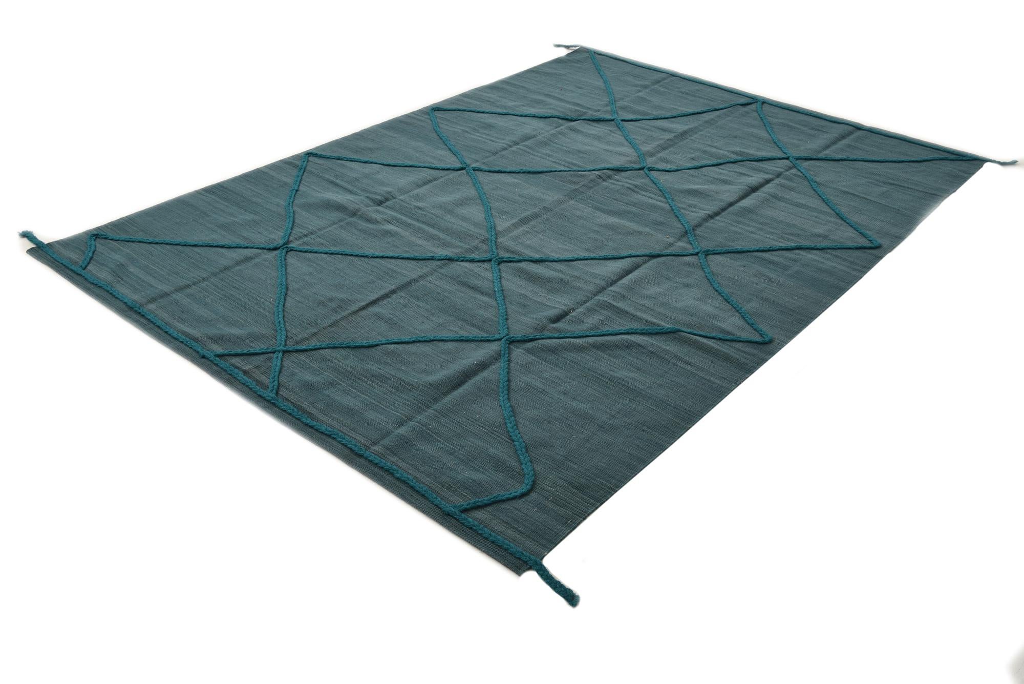 6' 7 x 9' 9 Hand Knotted Moroccan Wool Rug