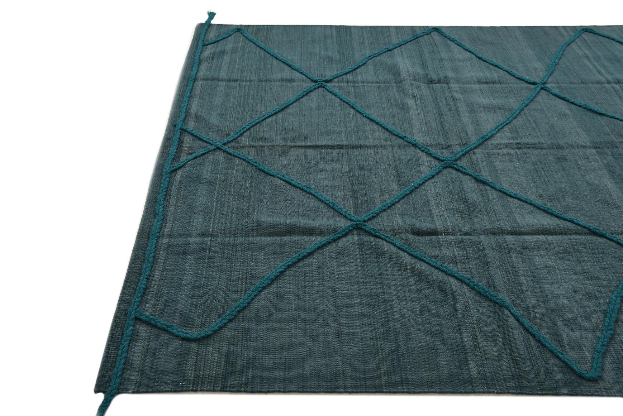 6' 7 x 9' 9 Hand Knotted Moroccan Wool Rug