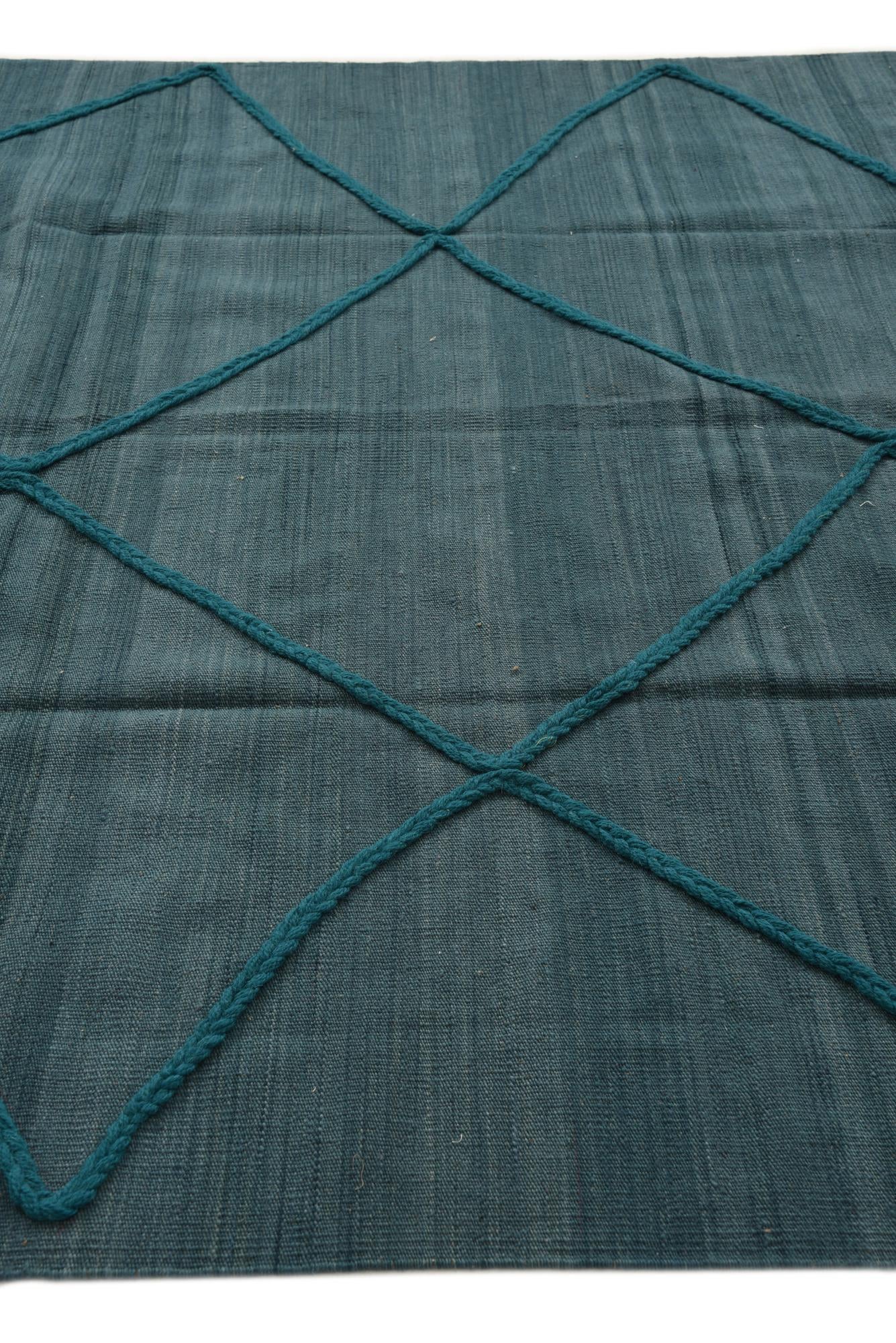 6' 7 x 9' 9 Hand Knotted Moroccan Wool Rug