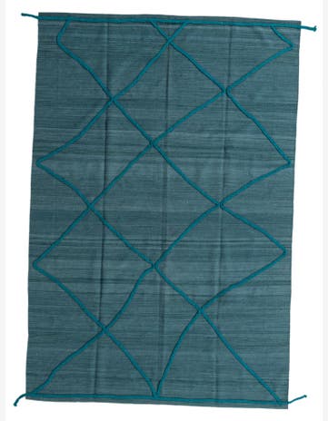 6' 7 x 9' 9 Hand Knotted Moroccan Wool Rug