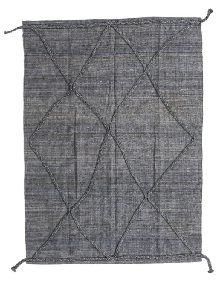 Detail image of 4' 3 x 5' 8 Hand Knotted Moroccan Wool Rug