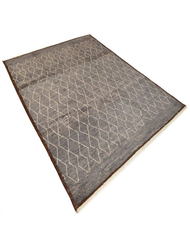 Detail image of 8' 6 x 10' 7  Hand Knotted Moroccan Wool Rug