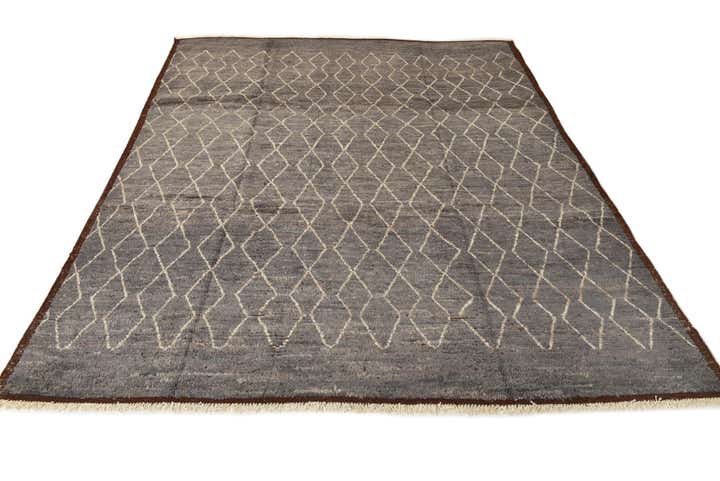 8' 6 x 10' 7 Hand Knotted Moroccan Wool Rug