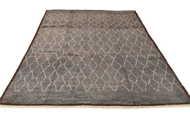 Detail image of 8' 6 x 10' 7 Hand Knotted Moroccan Wool Rug