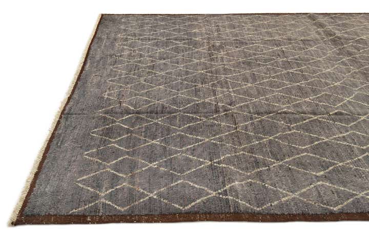 8' 6 x 10' 7 Hand Knotted Moroccan Wool Rug