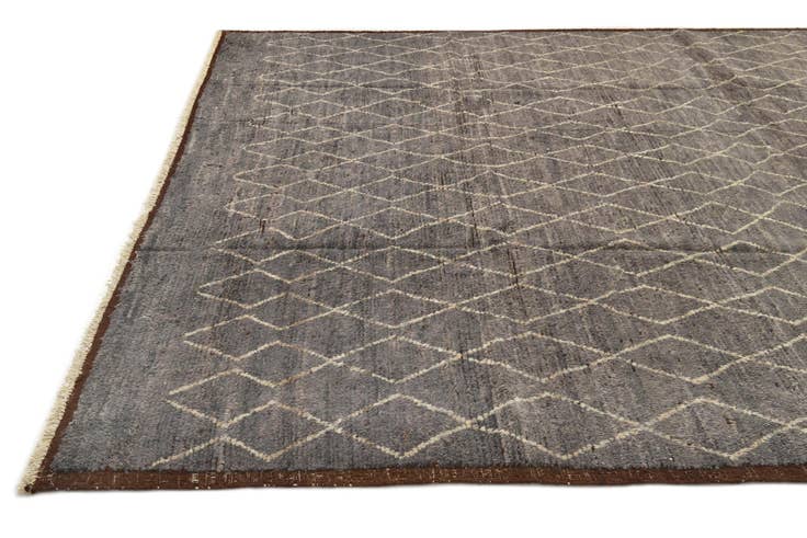 Detail image of 8' 6 x 10' 7 Hand Knotted Moroccan Wool Rug