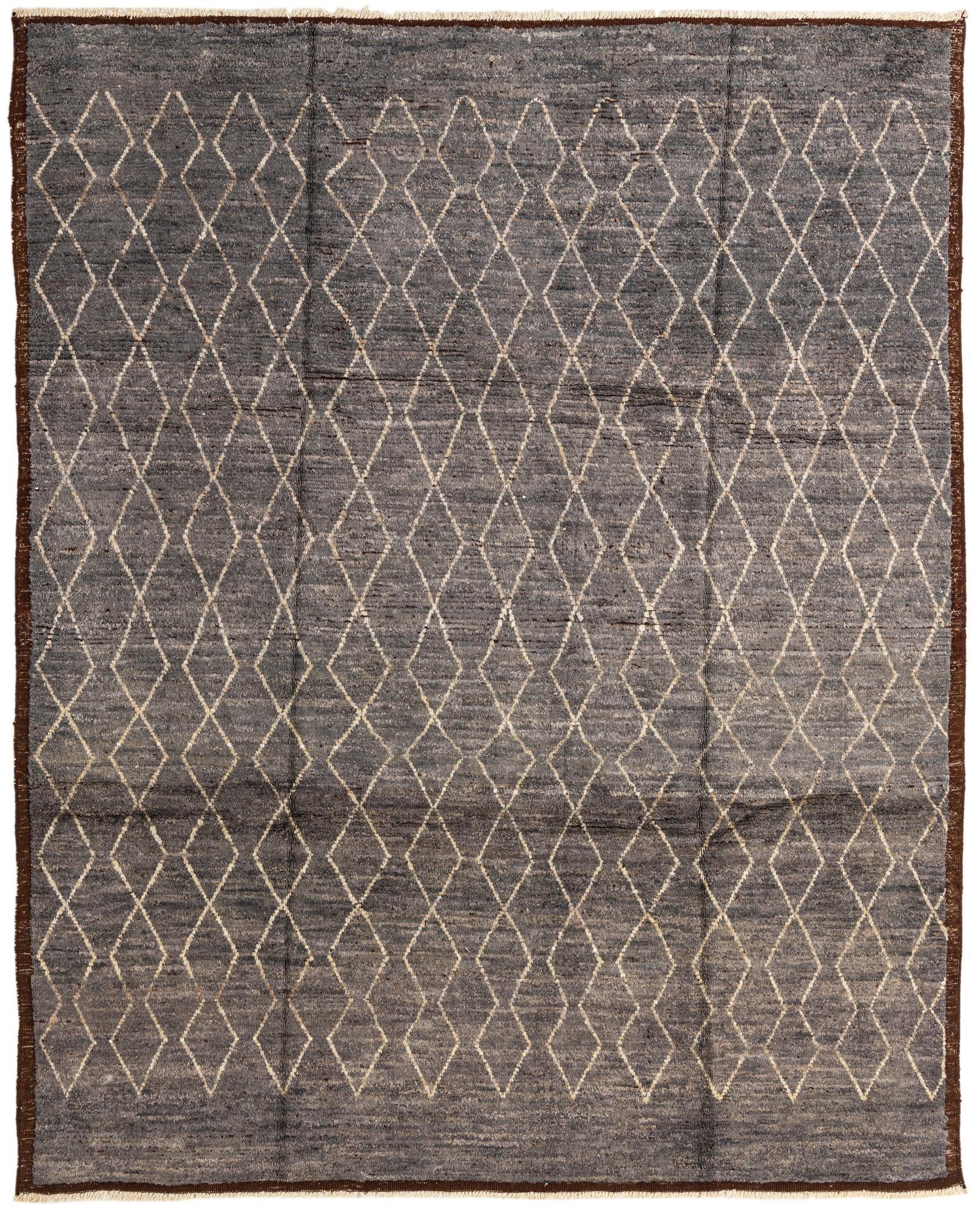 8' 6 x 10' 7 Hand Knotted Moroccan Wool Rug