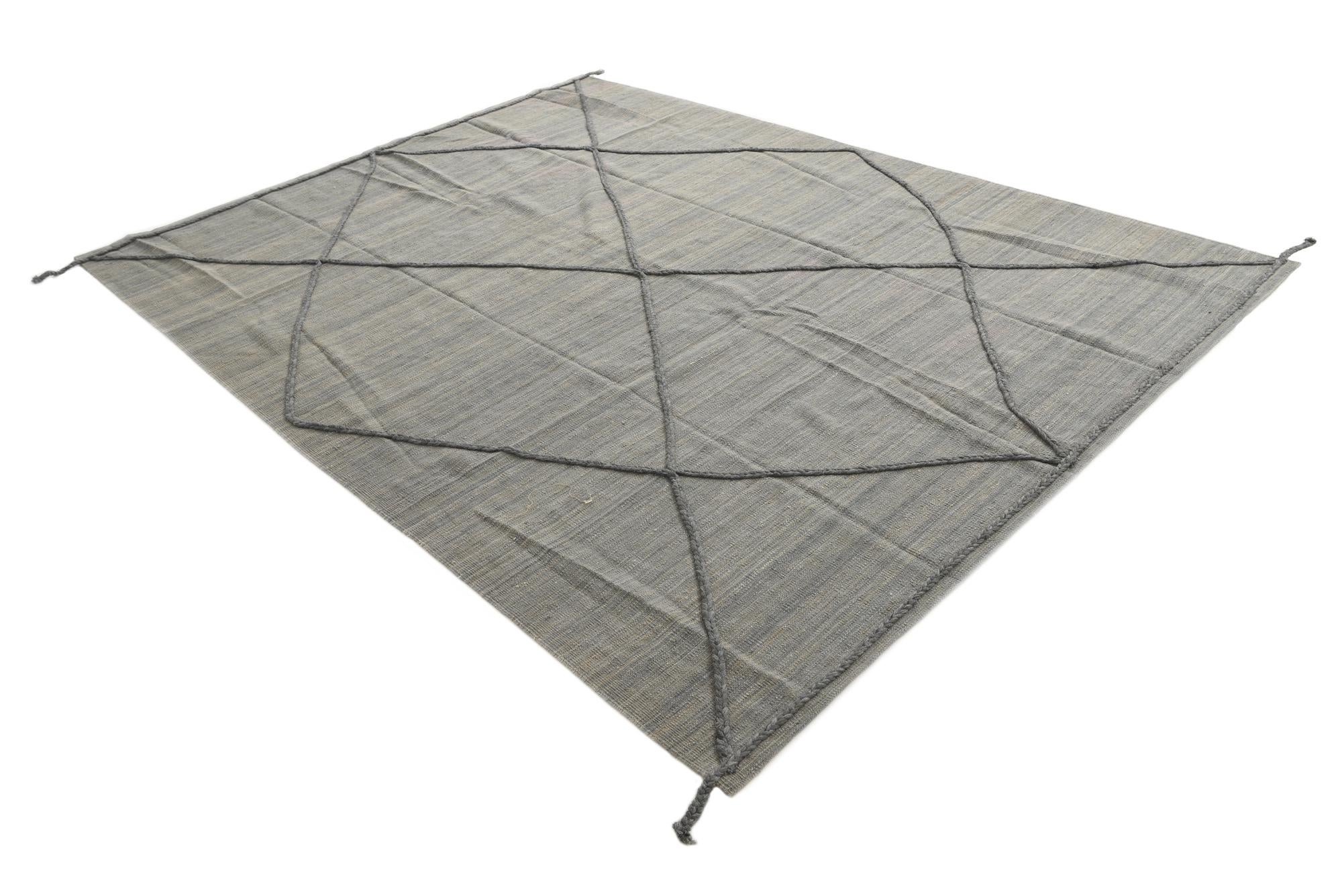 7' 4 x 9' 9 Hand Knotted Moroccan Wool Rug