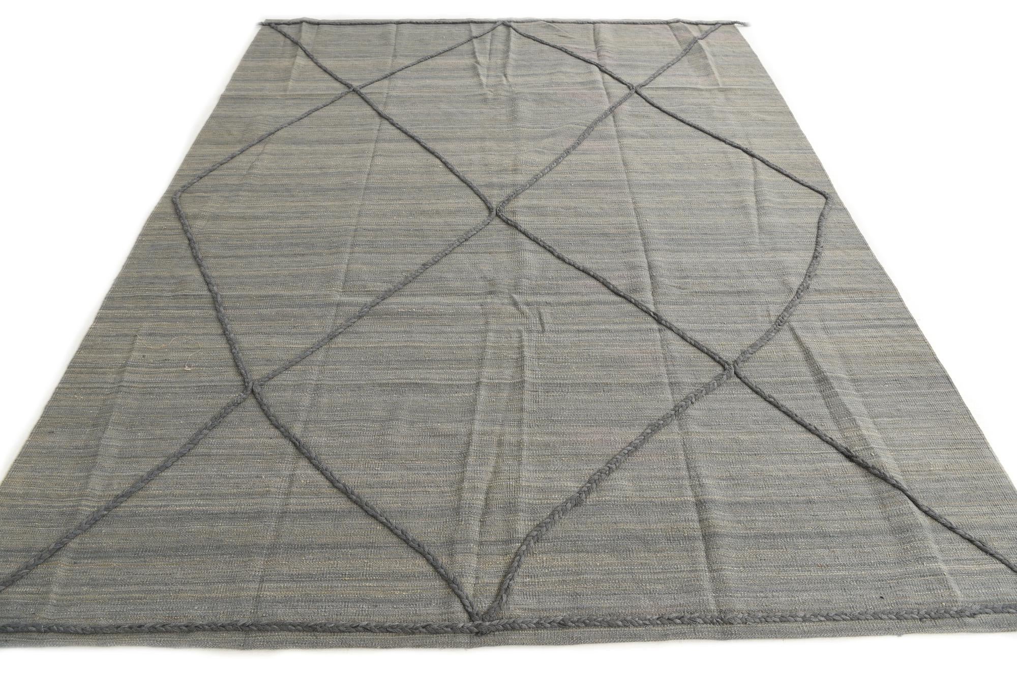 7' 4 x 9' 9 Hand Knotted Moroccan Wool Rug