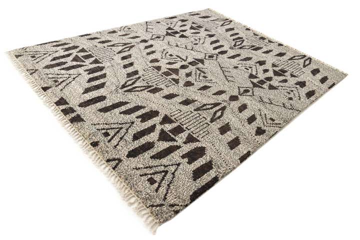 8' 2 x 10' 3 Hand Knotted Moroccan Wool Rug