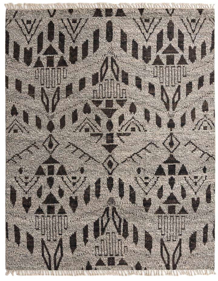 8' 2 x 10' 3 Hand Knotted Moroccan Wool Rug