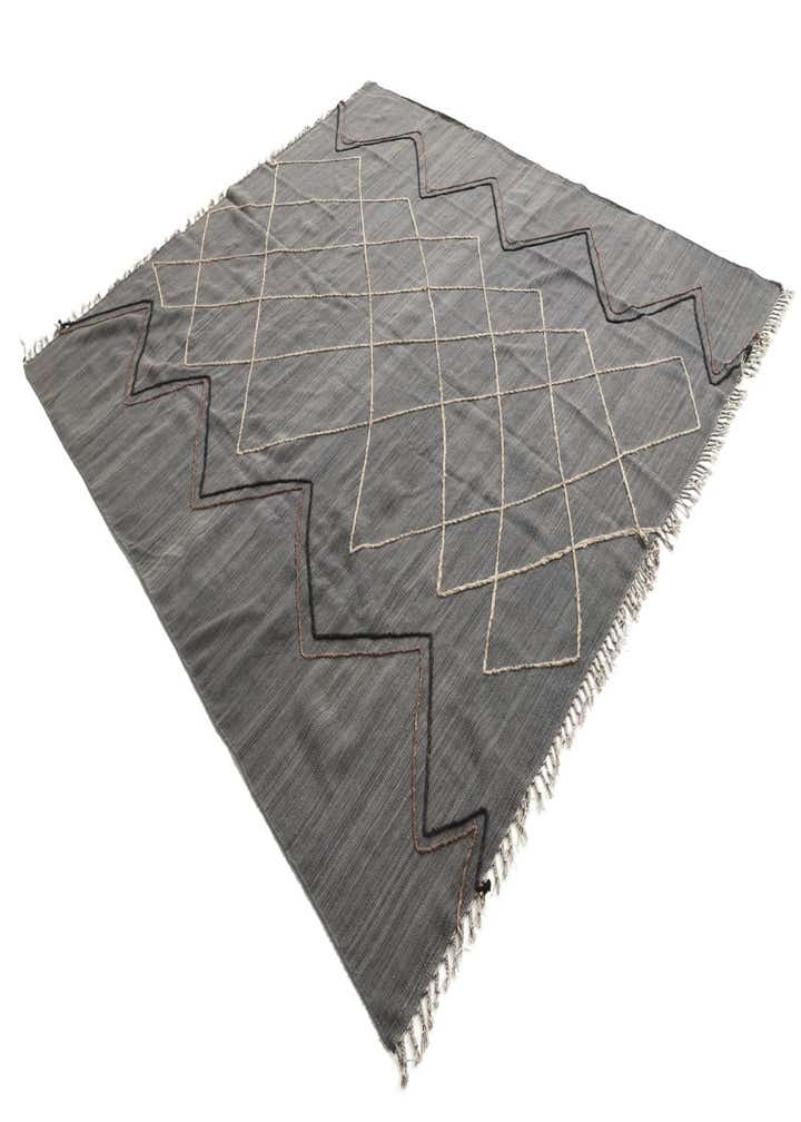 8' 10 x 10' Hand Knotted Moroccan Wool Rug