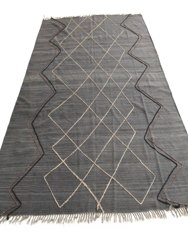 Detail image of 8' 10 x 10' Hand Knotted Moroccan Wool Rug