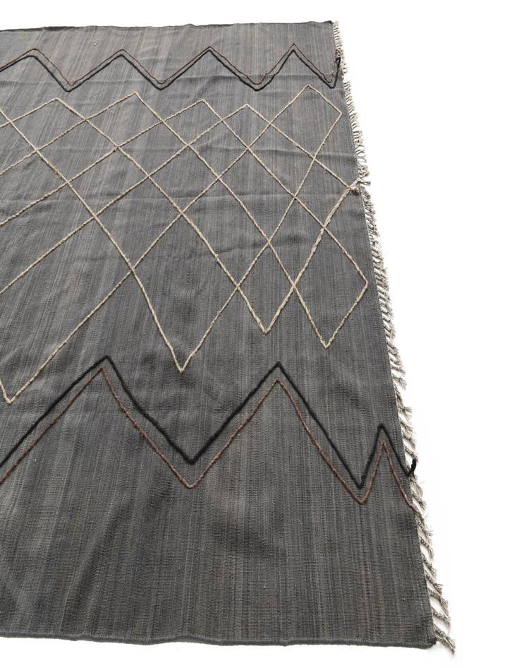 Detail image of 8' 10 x 10' Hand Knotted Moroccan Wool Rug