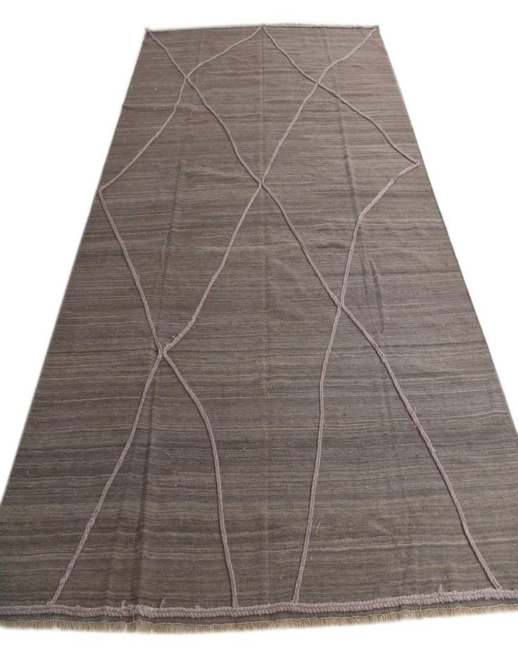 Detail image of 8' 2 x 11'  Hand Knotted Moroccan Wool Rug