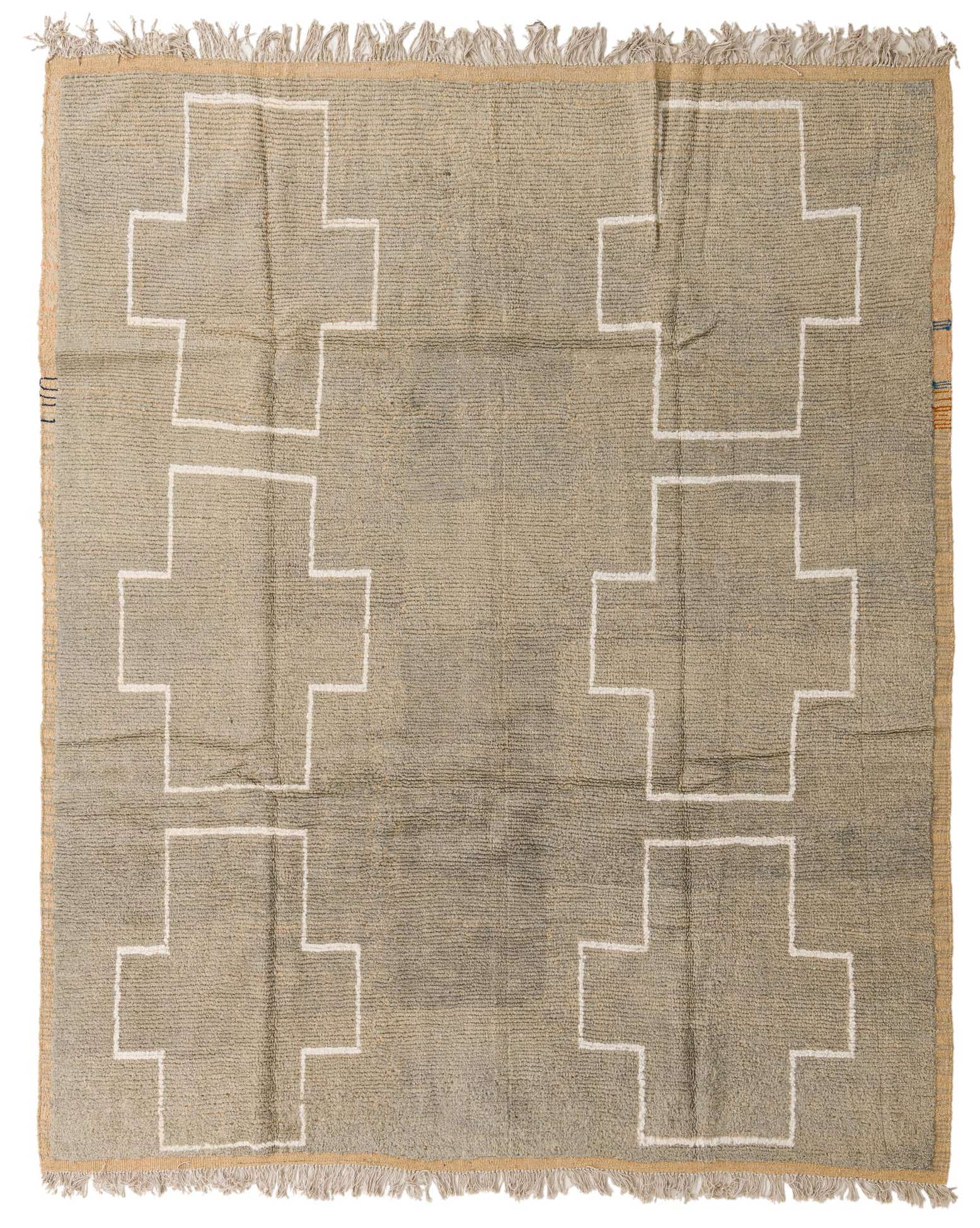 8' 6 x 10' 5 Hand Knotted Moroccan Wool Rug