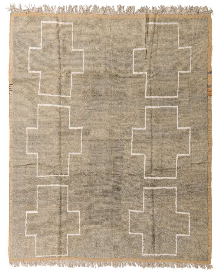 8' 6 x 10' 5 Hand Knotted Moroccan Wool Rug